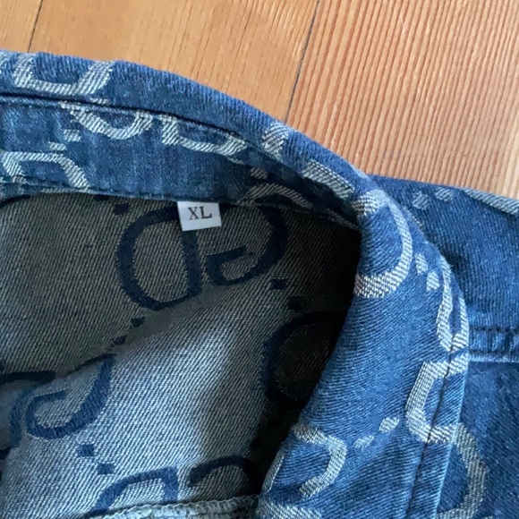 GD Logo Denim Shacket - Picture 5 of 8